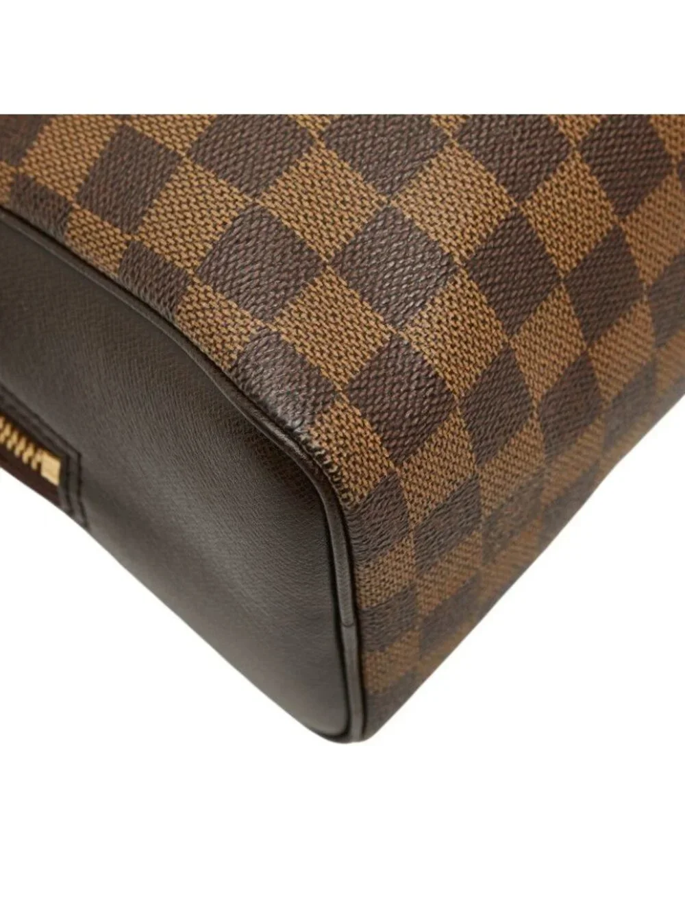 Louis Vuitton Damier Brera Handbag Brown Leather